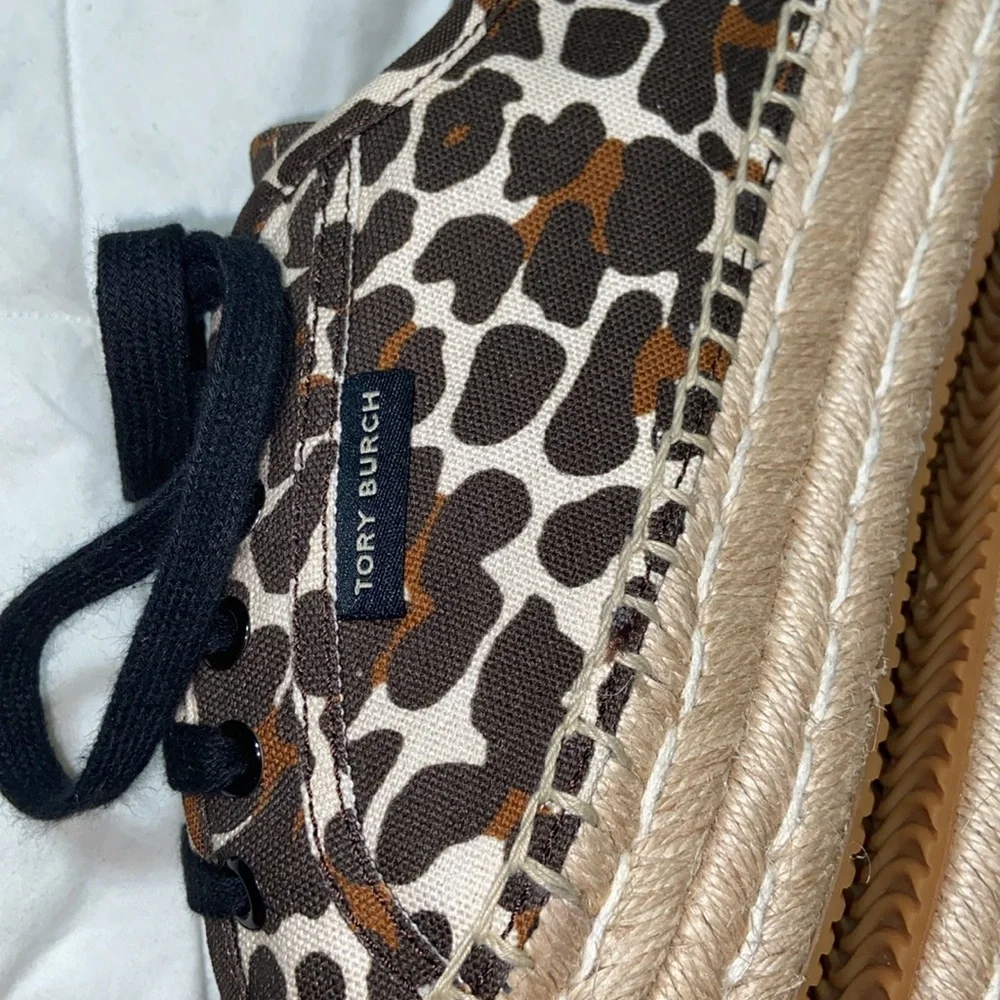 Nwot Tory Burch Seaside Oxford Platform Espadrilles Reva Leopard sneakers